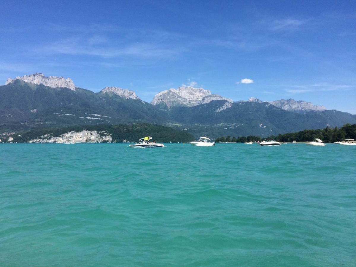 La Baie Des Voiles ,Vue Lac D'Annecy ,Plage Privee Дюeн Екстериор снимка